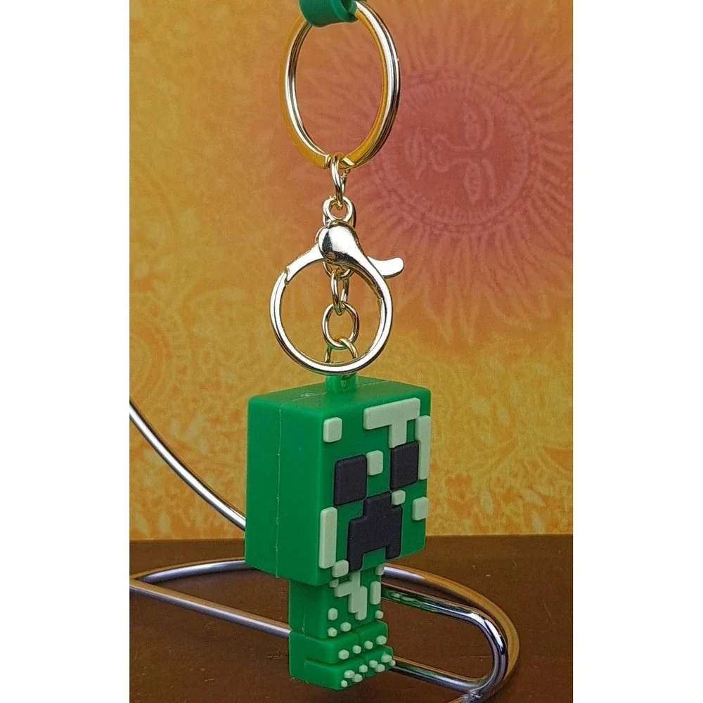 Creeper 3D PVC‎ Minecraft Figure Keychain Backpack Wristlet